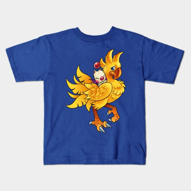 Chocobo n Moogle Kids T-Shirt by KaceyMeg